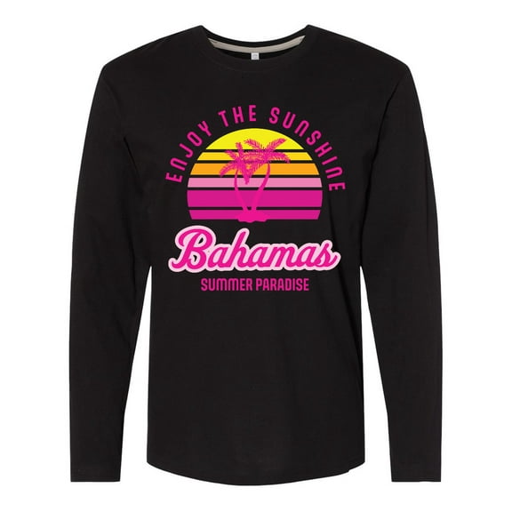 Inktastic Enjoy The Sunshine Bahamas Summer Paradise Long Sleeve T-Shirt