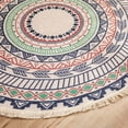 thumbnail image 4 of Circle Mandala Rug Round Woven Rug with Tassels Cotton Carpet Washable Printed Floor Mats Boho Non-slip Rug for Home Kitchen Living Room Bedroom, 4 of 7
