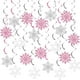 thumbnail image 1 of Adornos espirales navideños, copos de nieve con purpurina, decoración en espiral, copos de nieve azules, suministros para fiestas, 1 of 4