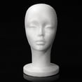 thumbnail image 3 of Female Foam Mannequin Head Model Hat Wig Jewelry Holder Shop Display Stand Rack, 3 of 5