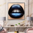 thumbnail image 3 of Designart 'Girl Lips With Black and Blue Lipstick' Modern Framed Art Print, 3 of 4