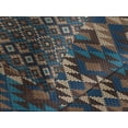thumbnail image 4 of Ambesonne Ethnic Quilted Bedspread Set 3 Pcs, Knitted Jacquard, Queen Size, Brown and Dark Blue, 4 of 5
