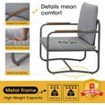 thumbnail image 4 of Royalcraft 4 Piece Outdoor Furniture Patio Conversation Sets, Metal Loveseat and Chairs with Tables,8 Cushions,Grey, 4 of 10