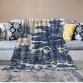 thumbnail image 2 of ONETECH  Pagodas Toile Chinese Style Flannel Blanket Soft Cozy Throw Blanket All-Season Use Blanket for Couch Sofa Bed Decor, 2 of 6