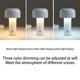 thumbnail image 2 of Billuyoard Lámpara de con forma de seta, luz LED de noche táctil, pantalla acrílica recargable por USB, barra inferior antideslizante de Iluminación y accesorios Gris, 2 of 6