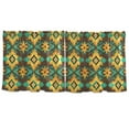 thumbnail image 7 of Yayeee Kitchen Curtains Set of 2 Light Filtering 57"x36" Over Sink Window Panels, Geometric Patterns, 7 of 7