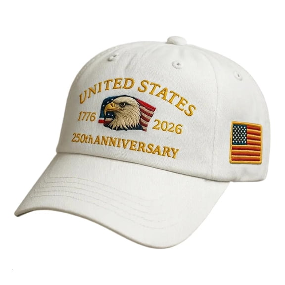 Giaone United States 250th Anniversary Hat, Adjustable Cotton Printed Patriotic Baseball Cap for Men Women Anniversary Commemorative