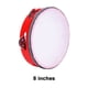 thumbnail image 4 of Pandereta de madera Soidarity Accesorios para instrumentos musicales rojo 8 pulgadas, 4 of 6