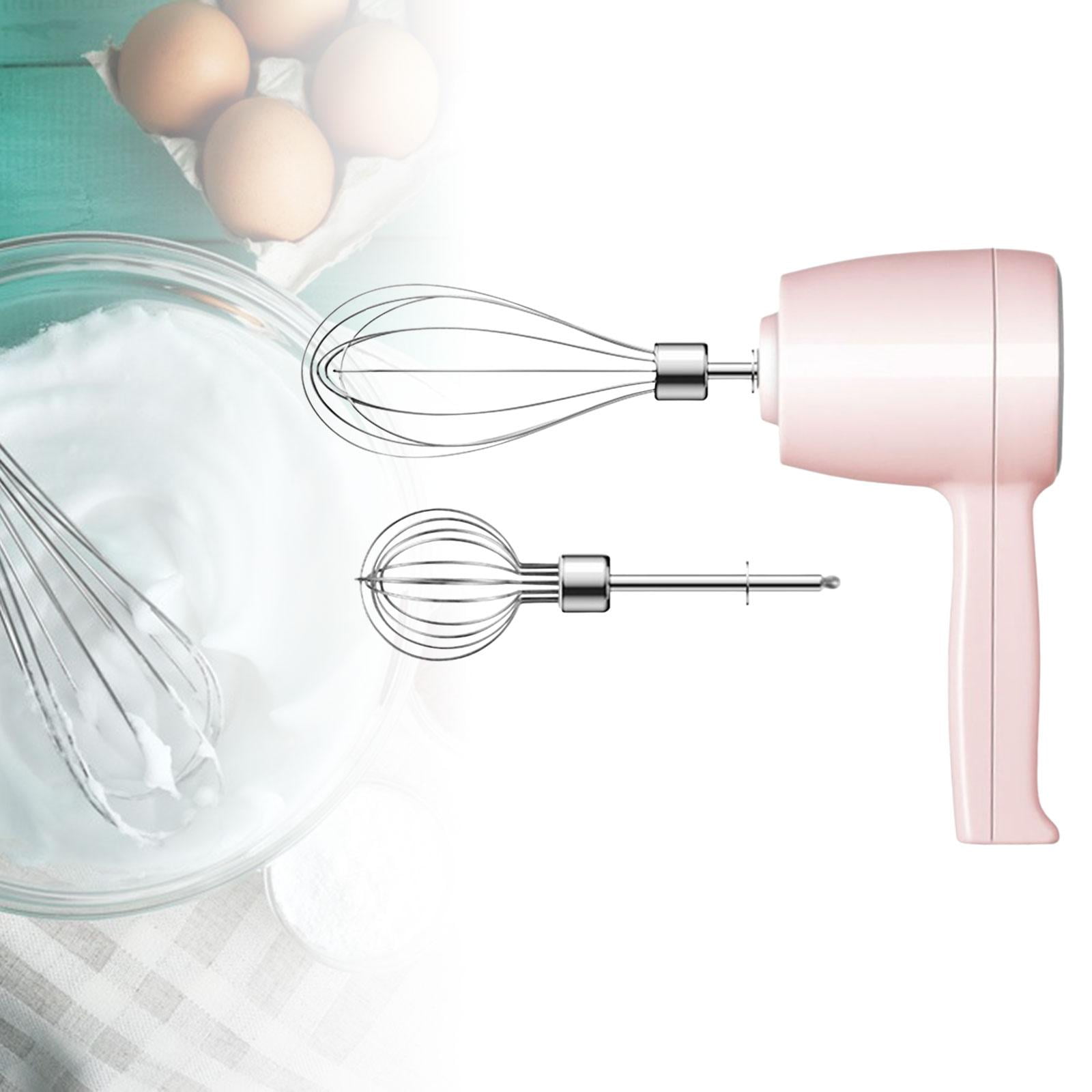 Fiocias Hand Mixer Electric Food Mixer Stable Lightweight Electric Food Blender Handheld Pink