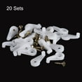 thumbnail image 3 of Unique Bargains 25mm Plastic White for 4mm Glass Mirrors Holder Glass Retainer Clips Kit 20 Pack, 3 of 6