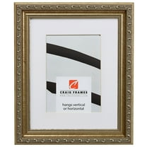 Craig Frames Ancien Ornate, 14x22 inch Antique Silver Picture Frame Matted for a 11x17 Photo