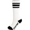 Knee High Striped Sock Black Adult