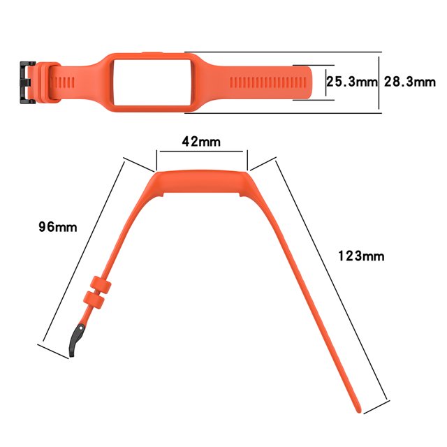 Correa para Huawei Honor Band 6 Pro Reemplazo de pulsera de silicona (naranja) Likrtyny Para estrenar