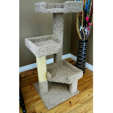 Dyna Triple Trees - New Cat Condos 46 in. Triple Kitty Pad Cat Tree
