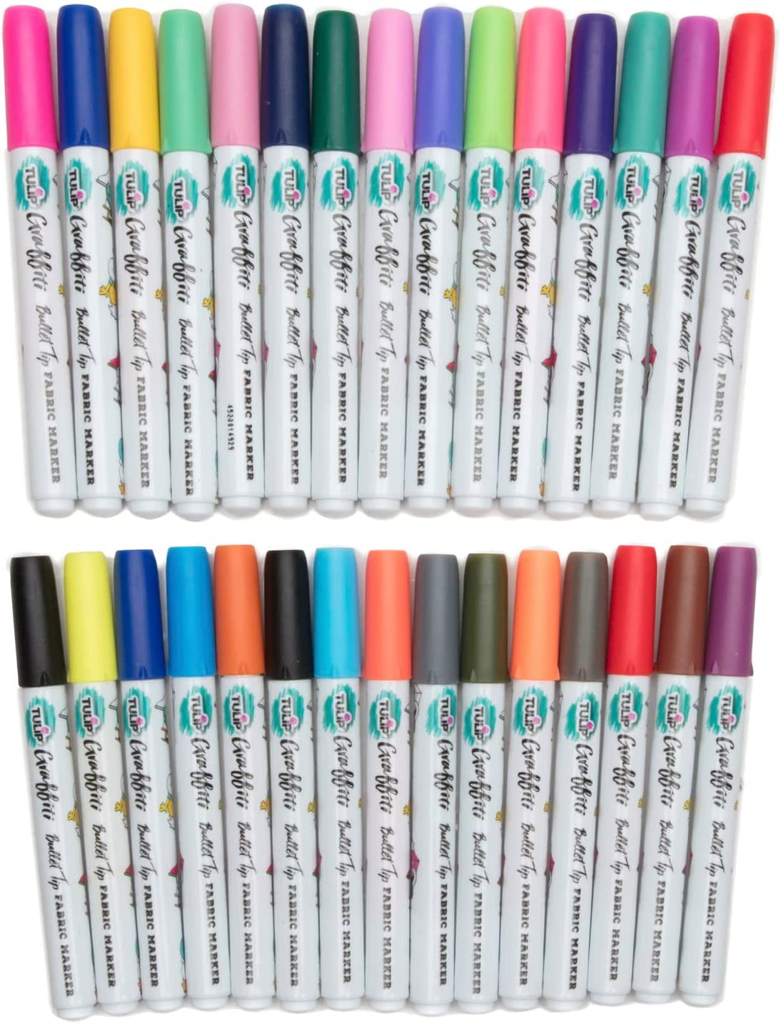 Tulip BLACK Fabric Markers Review  Jumbo Chisel, Fine & Extra Fine, Brush  tip Textile Markers 