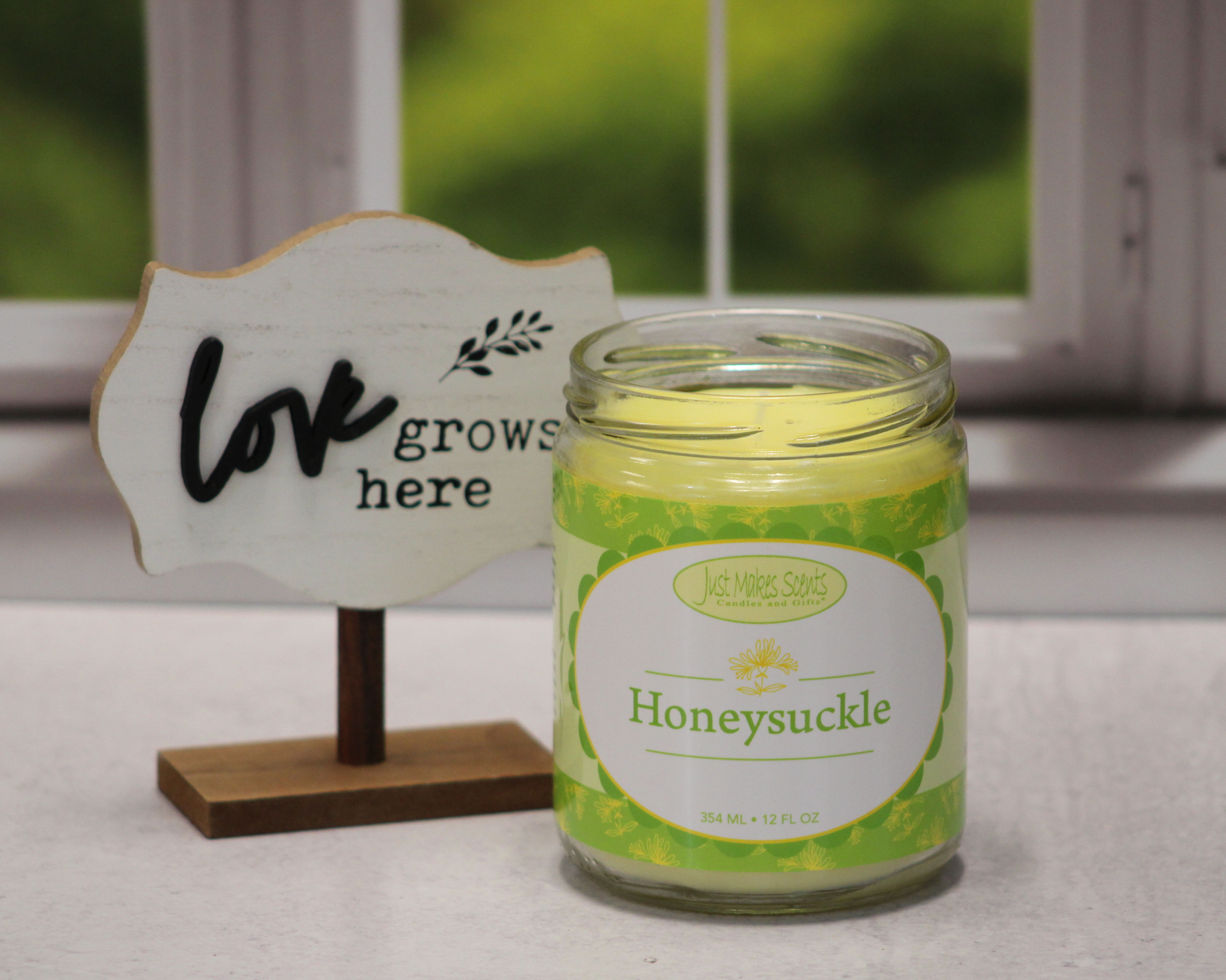 Honeysuckle Salsa Jar Candle 12 oz -Just Makes Scents Candles & Gifts