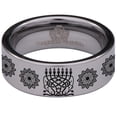 thumbnail image 2 of Menorah Tungsten Carbide Ring, 2 of 9
