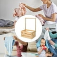 thumbnail image 4 of Eolstice Natural Wood Baby Shower Gift Presentation Box, Handled Keepsake Storage Crate With Lid, Newborn Laundry Hamper Orga-nizerFor Clothes Toys Blankets, 4 of 9