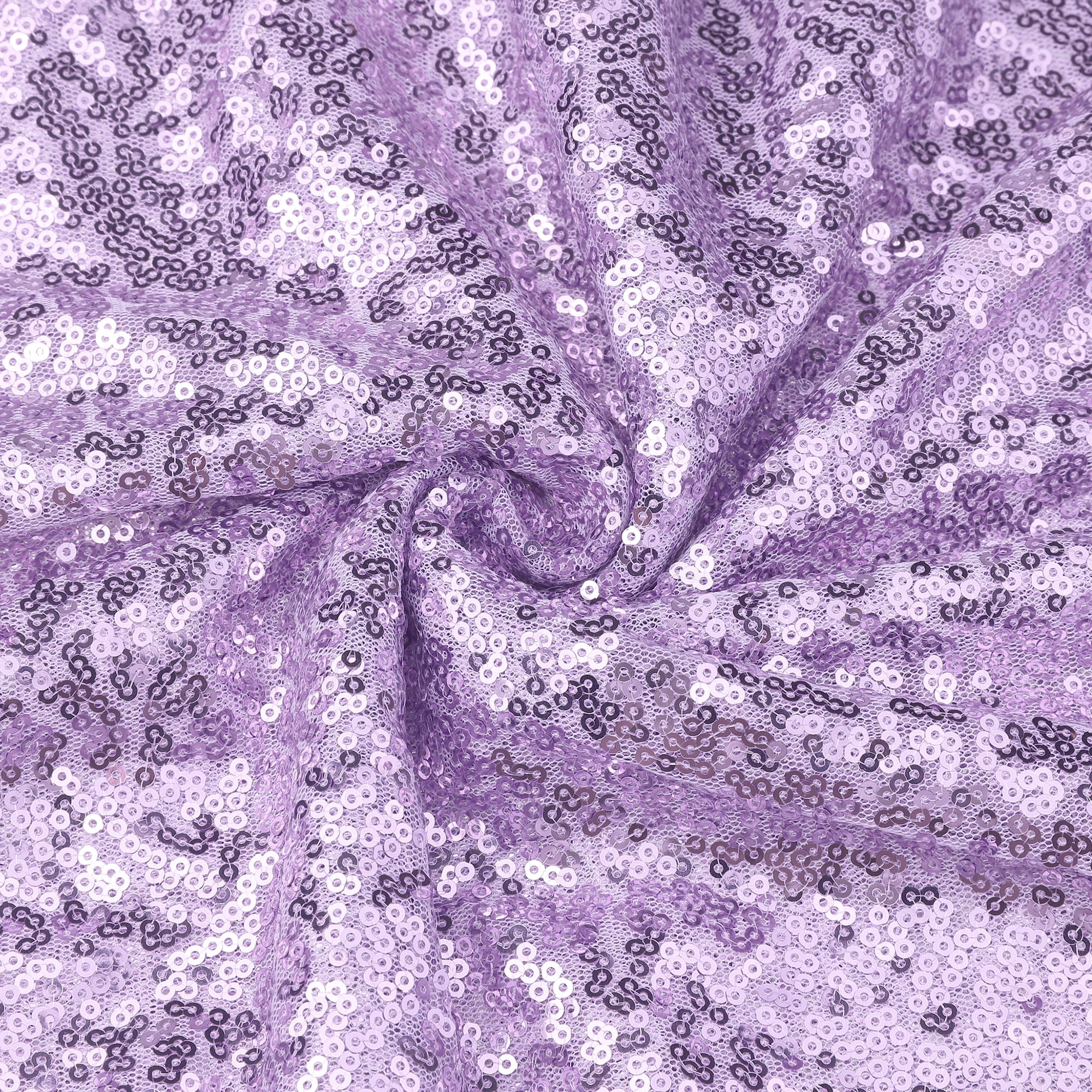 Unique Bargains Sequin Table Covers for Dining Room Parties or Dances Tablecloths Light Purple 47"x83"