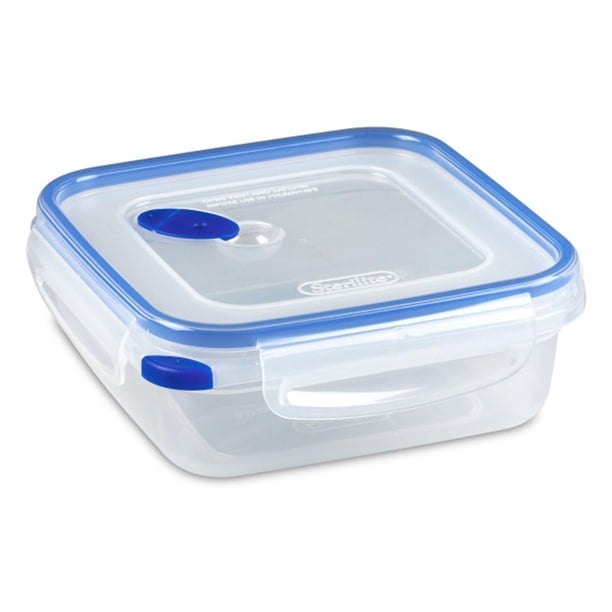Recipiente de almacenamiento de alimentos Sterilite Ultra-Seal de 4 tazas cuadradas x6
