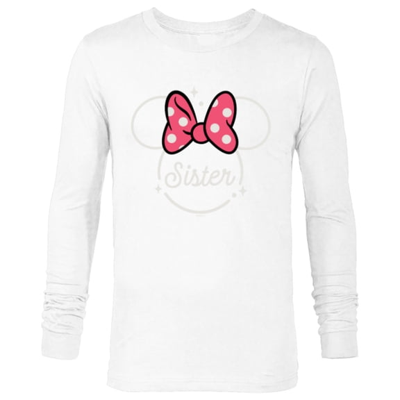Disney Minnie Mouse Sister Head Icon Magic Family Trip- Long Sleeve T-Shirt for Men - Customized-White