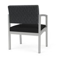 thumbnail image 5 of Lesro Lenox Steel Fabric Oversize Waiting Room Guest Chair in Silver/Nocturnal/Castillo Black, 5 of 5