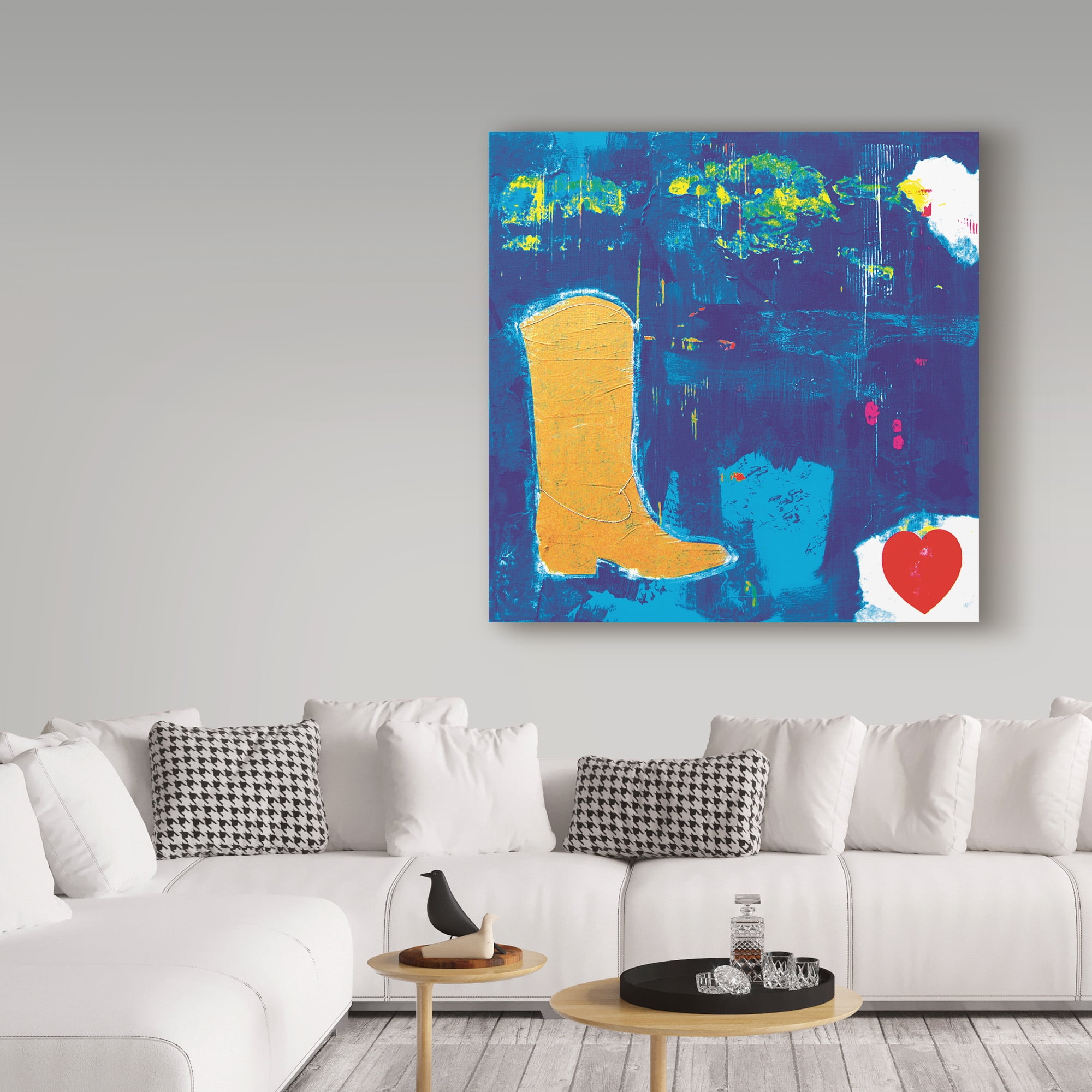 Trademark Fine Art 'Cowgirl Boots Love' Canvas Art by Nicole Dietz