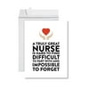 Koyal Wholesale Funny Jumbo Retirement Card With Envelope , Greeting Card, Truly Great Nurse...Impossible To Forget