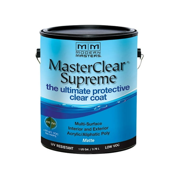 1 gal Modern Masters MCS901 Clear MasterClear Supreme Protective Clear Coat, Matte