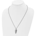 thumbnail image 5 of Stainless Steel Polished With Cz Fancy Shell 22In Necklace Made In China srn592-22, 5 of 6