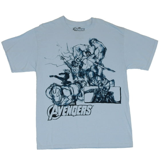 The Avengers (Hulk, Captain Amercia, Thor, Iron Man by Marvel Comics) Mens T - (Medium)