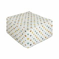 thumbnail image 1 of Geometric Rectangle Pouf, Colorful Polka Dots in Repeated Style, Under Desk Foot Stool for Living Room Office Ottoman with Cover, 25", White Multicolor, by Ambesonne, 1 of 4