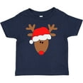 thumbnail image 3 of Inktastic Christmas Cute Reindeer in Santa Hat Boys or Girls Baby T-Shirt, 3 of 5