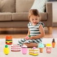 thumbnail image 5 of Juego de juguetes Squishies Jumbo de crecimiento lento - Paquete de 9 suaves Kawaii Squishy Hamburguesa Palomitas de maíz Pastel Helado Donut Alivio del estrés Juguete para apretar para niños y niñas, 5 of 5