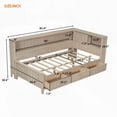 thumbnail image 5 of Twin Size Daybed with Storage - 3 Drawers & Shelves, Antique White Milk Finish, 5 of 19