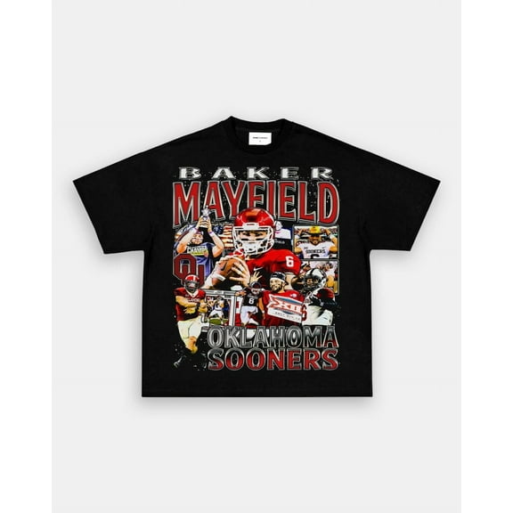BAKER MAYFIELD OKLAHOMA T-Shirt, ,Black color,size 3XL