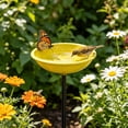 thumbnail image 6 of Metal Flower Bird Bath Garden Stake 2-In-1 Outdoor Decor for Birds Butterflies Hummingbirds Pollinator Watering Station Bird Feeder Bowl Handmade Yard Art Gift for Outdoor Garden Ornament, 6 of 6