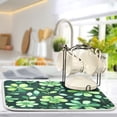 thumbnail image 5 of Kitchen Drying Mat 16x18In Drying Dish Mat Dish Drying Mats Kitchen Countertop Multi-Function Drain Drying Mat Kitchen Table Cartoon Green Flowers, 5 of 8