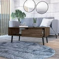 thumbnail image 4 of FM FURNITURE Hamburg Table Basse Moderne en Bois d'Ingénierie en Noyer Foncé, 4 of 7
