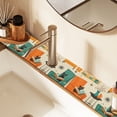 thumbnail image 2 of Yayeee Faucet Mat for Kitchen Sink 30" Diatomite Long Splash Guard Pad, Black Cats Reading, 2 of 7