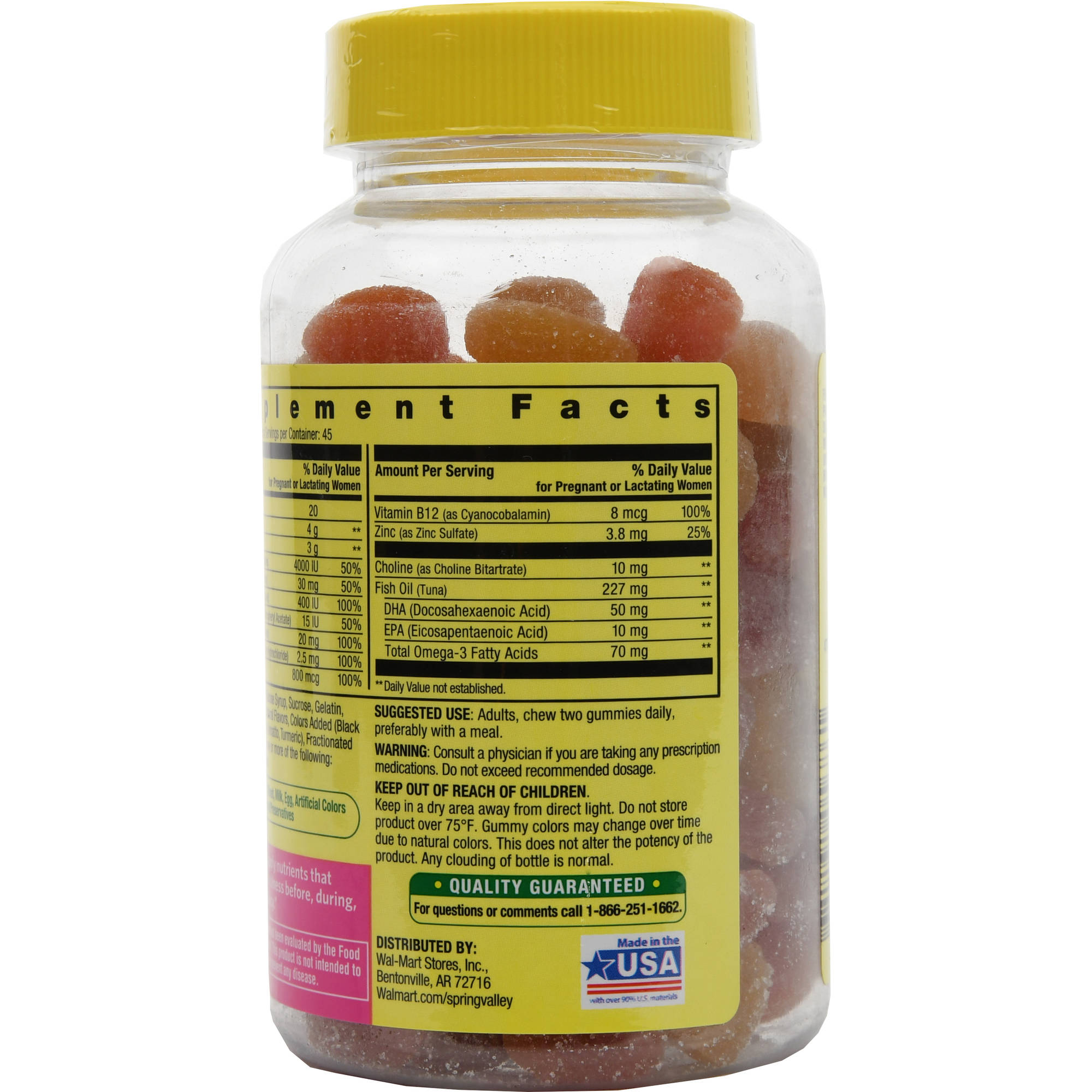 Spring Valley Prenatal Gummy Vitamins Nutrition Facts Besto Blog