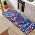 thumbnail image 5 of Blue Pioneer Flower and Paisley Pattern Kitchen Rug Mat,Kitchen Runner Rugs Non Skid Washable,Decorative Kitchen Floor Mats for Kitchen,Sink,Laundry,17"x47.2", 5 of 7