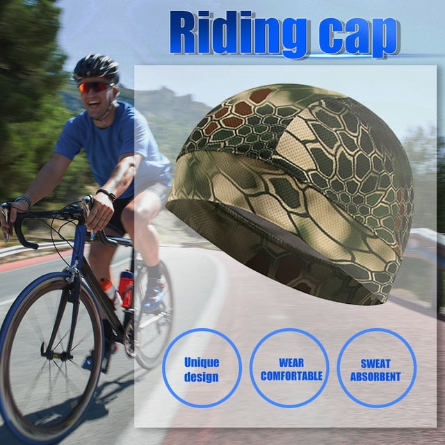 EGNMCR Helmet Lining Sweat Wicking Cap Running Cap Bike Cap 1 Piece Sports cap
