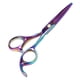 thumbnail image 2 of Tijeras profesionales de peluquería y barbería de 5,5" para corte de cabello, multicolor, planas, 2 of 9