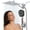 Silver-8 Inch - Filtered, variant on Shower Head 10 Inch High Rain With Handheld Spray Combo  Adjustable Dual Rainfall - Showerhead Comb Set Extension Arm 60 Long Hose(black)
