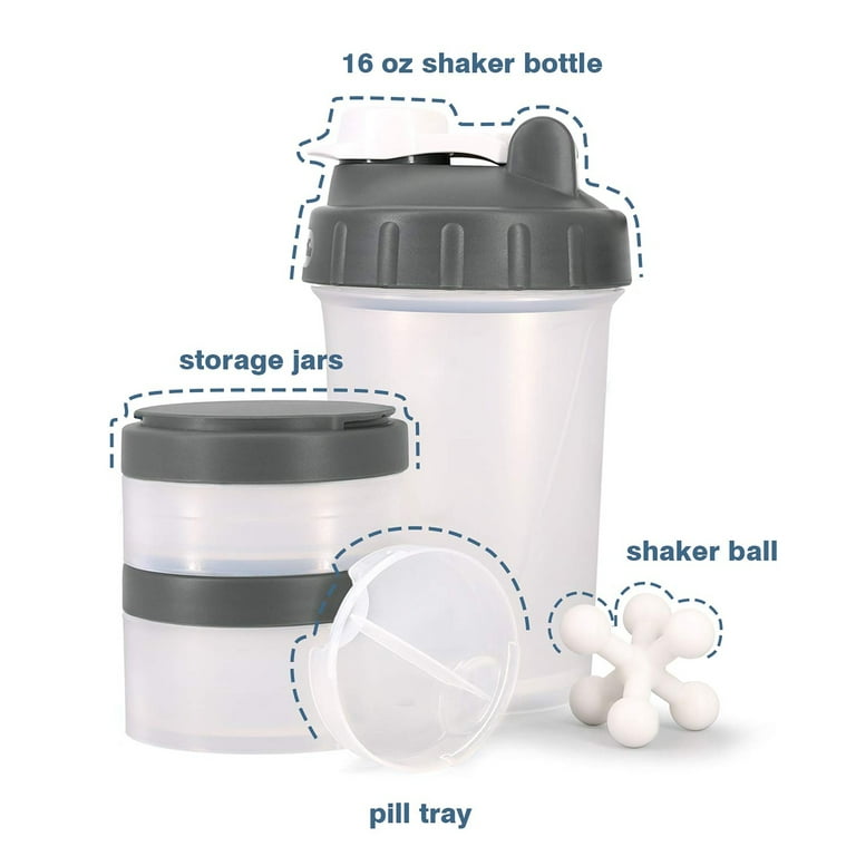 Protein Mixer Shaker Bottle With Twist And Lock Portable Pre