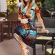 thumbnail image 3 of Easygdp Colorful Travel Luggage Gear para Vestido Transpirable de Mujer, Vestido Suelto de Manga Corta con Pliegues y Bolsillos para el Verano, 3 of 6