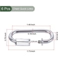 thumbnail image 2 of HUGFEGWE 6 Pcs Chain Connectors, Chain Locking Quick Link, Great for Light, Key, Camping, Backpack, Rope (Silver, 4mm Thick) UA824-20259, 2 of 5