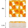 thumbnail image 3 of RYLABLUE Halloween Theme Pumpkin Pattern Set of 6 Coaster for Drinks, Absorbent Ceramic Stone Coasters Cup Mat with Cork Base for Home Kitchen Room Coffee Table Bar Decor, 3 of 4