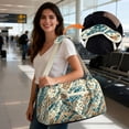 thumbnail image 2 of Garronmavis Large Quilted Duffle Bag for Women, Abstract Print Weekender Overnight Bag with Luggage Sleeve, Lightweight Carry On Travel Gym Bag with Zipper for Airplane, Work, 2 of 7